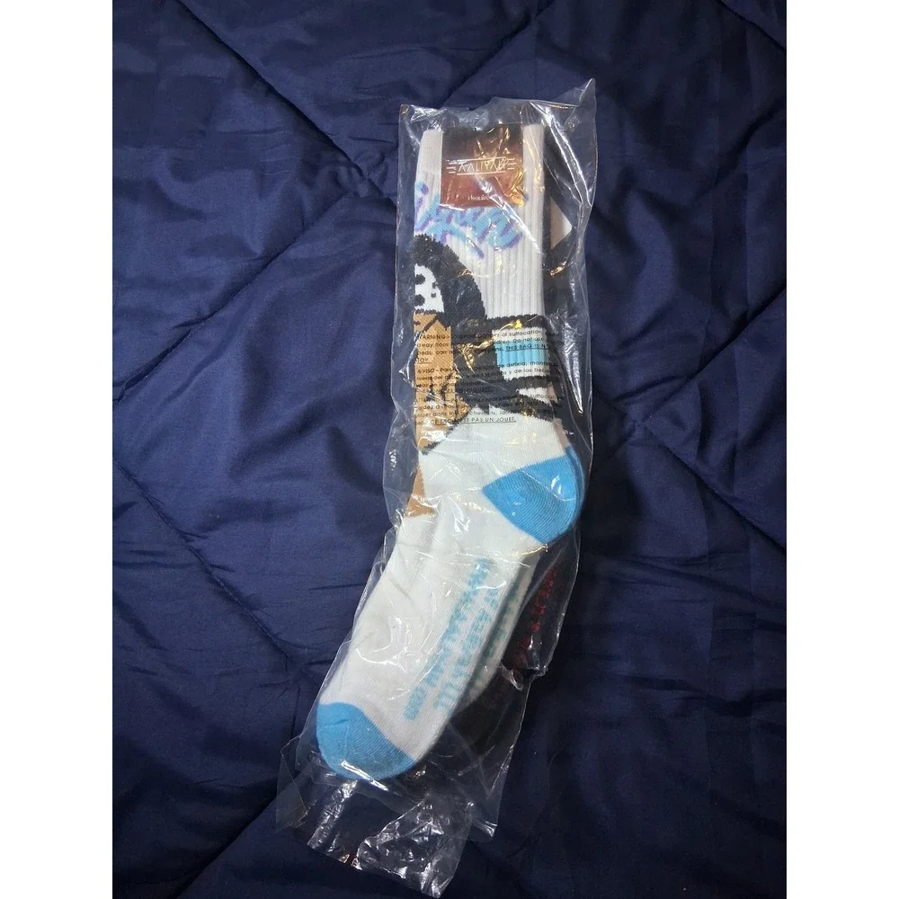 Aaliyah Ripple Junction 2 Pack Crew Socks Colorful Poses Music R&B NWT OS